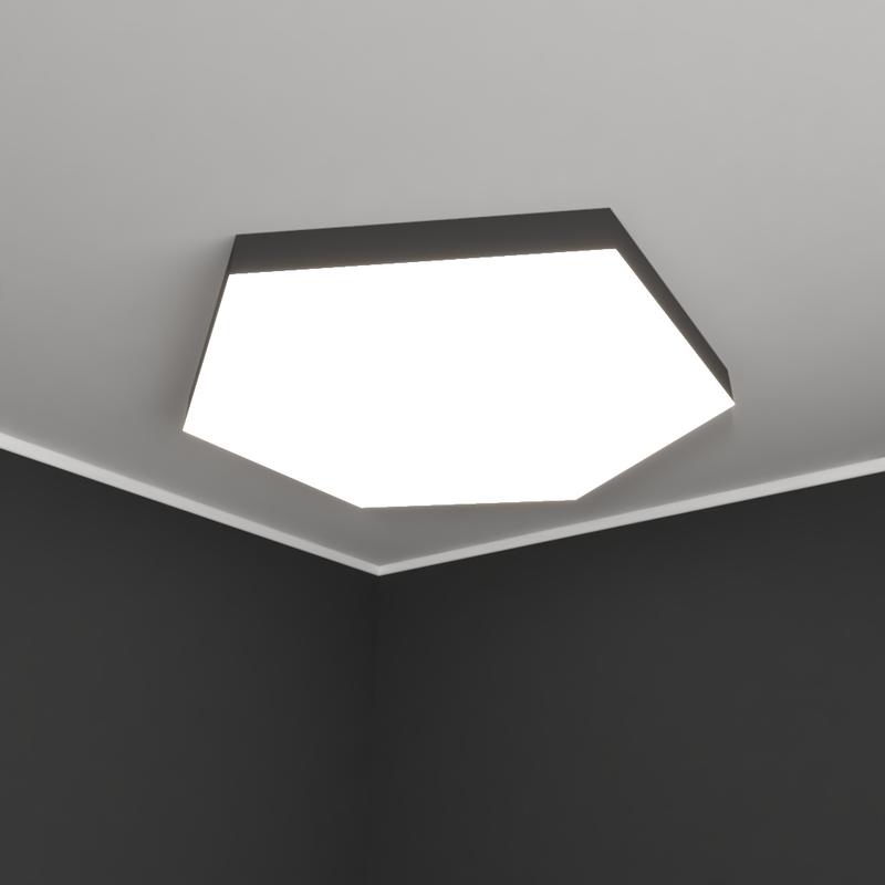 Светильник светодиодный RVE-LBX-HEXA-1800-N 252Вт 4000К 1800х1559х120мм накладной бел. RVElektro RVE00002029