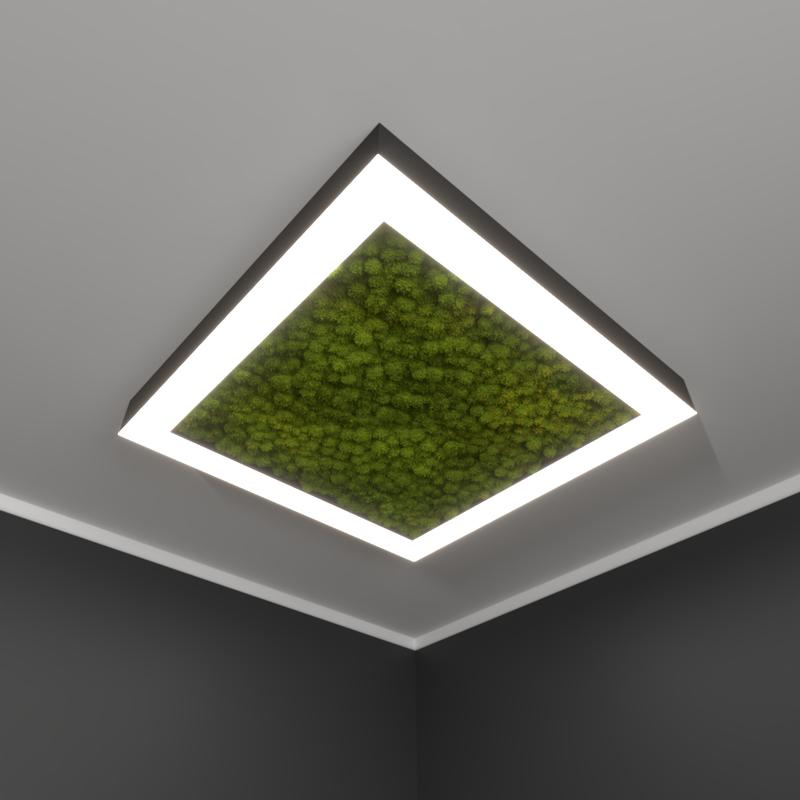 Светильник светодиодный RVE-LBX-MOSS-HOLE-BOX-1600-N 169Вт 4000К 1600х1600х100мм накладной шир. рассеив.=80мм бел. RVElektro RVE00002163