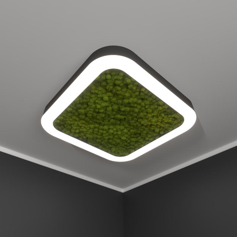 Светильник светодиодный RVE-LBX-MOSS-HOLE-BOX-SOFT-1600-N 160Вт 4000К 1600х1600х100мм накладной шир. рассеив.=80мм бел. RVElektro RVE00002175