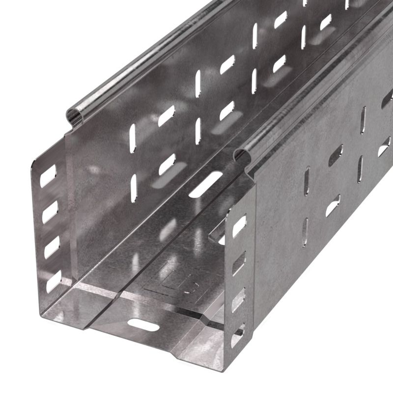 Лоток листовой перфорированный 100х100 L3000 сталь 0.7мм Стандарт Промрукав PR16.0004