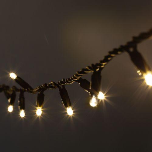 Гирлянда светодиодная "Нить" 3м 30LED тепл. бел. IP65 220В бел. мерцание провод черн. каучук (без шнура питания) Эра Б0051886