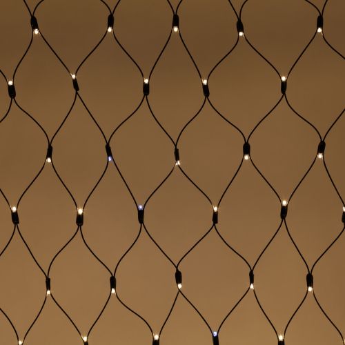 Гирлянда светодиодная "Сеть" 3х2м 300LED тепл. бел. IP65 220В бел. мерцание провод черн. каучук Эра Б0051898