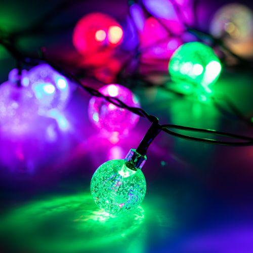 Гирлянда светодиодная "Нить" "Шарики кракле" d25мм 2м 20LED RGB IP20 220В Эра Б0055997