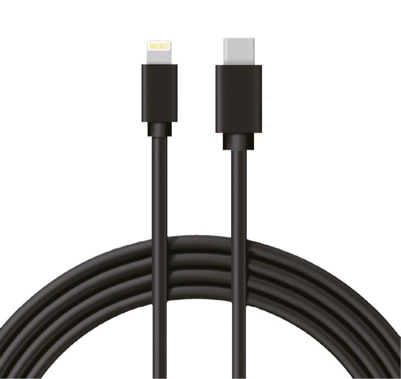 Кабель Type-C-Lightning 3A/1m/PVC/black Rexant 18-1827