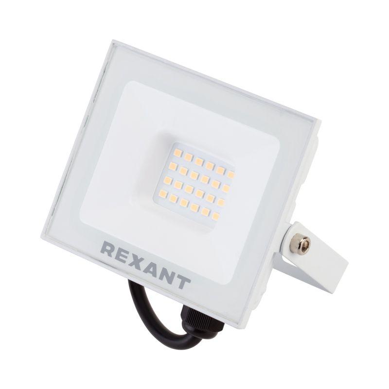 Прожектор СДО 30Вт 2400лм 2700К бел. корпус Rexant 605-028