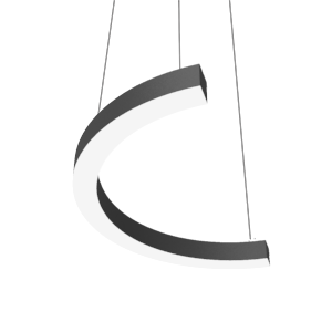 Светильник светодиодный Enso C 570х285х40мм 19Вт 3000К подвесной RAL9005 черн. матов. с опаловым рассеив. VARTON V1-R0-9C523-30000-2001930