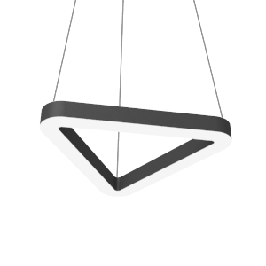 Светильник светодиодный Enso T 425х380х40мм 29Вт 3000К подвесной RAL9005 черн. матов. с опаловым рассеив. VARTON V1-R0-9T523-30000-2002930