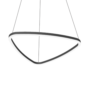 Светильник светодиодный Enso A 1100х1040х40мм 49Вт 3000К подвесной RAL9005 черн. матов. с опаловым рассеив. VARTON V1-R0-9A524-30000-2004930