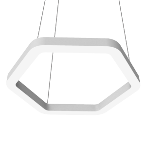 Светильник светодиодный Enso G 580х520х40мм 24Вт 3000К подвесной RAL9003 бел. матов. с опаловым рассеив. VARTON V1-R0-0G523-30000-2002430