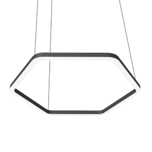 Светильник светодиодный Enso G 1100х980х40мм 49Вт 4000К подвесной RAL9005 черн. матов. с опаловым рассеив. VARTON V1-R0-9G524-30000-2004940