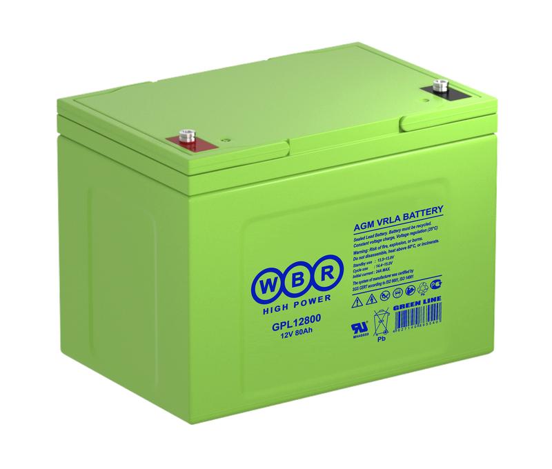 Аккумулятор 12В 80Ач WBR GPL12800 WBR