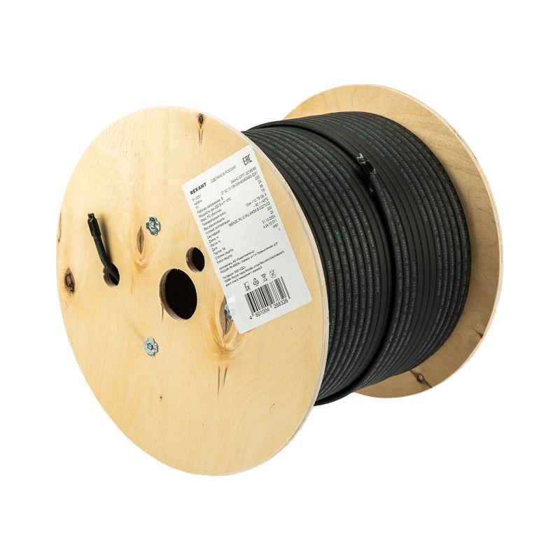 Кабель греющий саморег. 24КНС 2ЛТГ-ЭЛ 65/85 UV экранированный 24Вт/1м 200м Rexant 51-0251