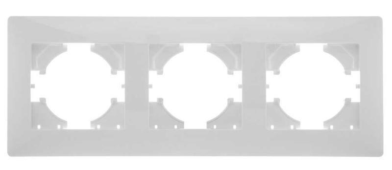 Рамка 3-м Bravo бел. матов. GUSI С1030-041