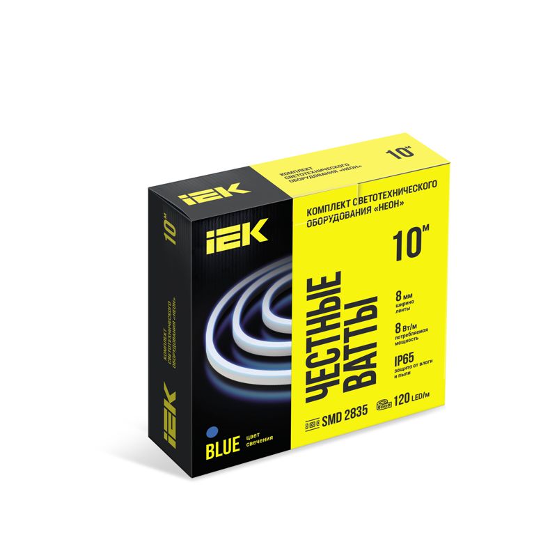 Комплект DIY (2835B120-8-IP65-220В 10м + драйвер) IEK LSR5-B-120-65-2-10-S0