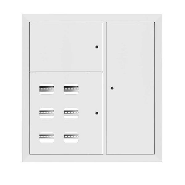 Щит этажный 6кв. RAL9003 (1000х950х160) Basic EKF mb28-v-6-r9003