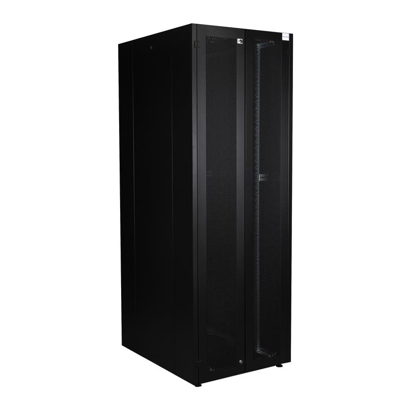 Шкаф напольный 19дюйм 42U 800х1000 двойн. передн. дверь перфорир.; двойн. задн. дверь перфорир. черн. Datarex DR-759541
