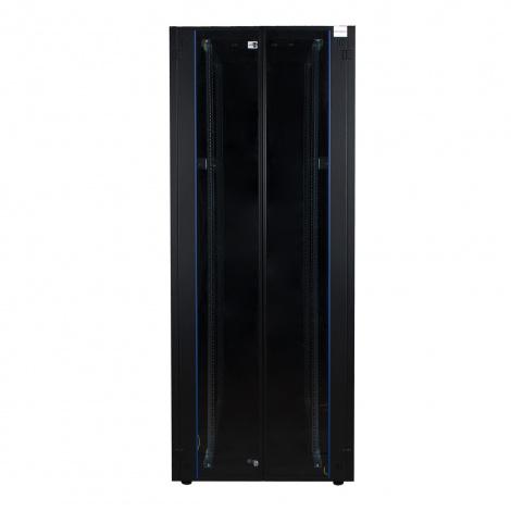 Шкаф напольный 19дюйм 47U 800х1200 2-я перед. дв. стекл. 2-я задн. дв. метал. черн. Datarex DR-738661