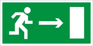 Пиктограмма ПЭУ 002 "Выход направо" 260х117 бел. oracal URAN STANDARD СТ 2502004900