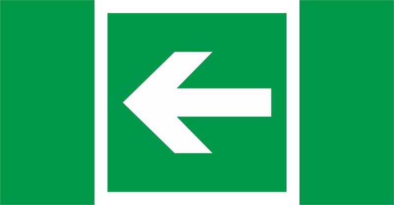 Пиктограмма ПЭУ 003 "Указательная стрелка" 260х117 бел. oracal URAN STANDARD СТ 2502004910