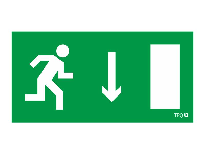 Пиктограмма ПЭУ 092 "Указатель двери правосторонний" 260х117 белый oracal URAN STANDARD СТ 2502004940