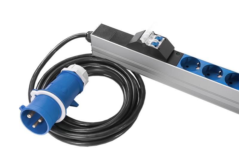 Блок розеток вертикальный Rem-32 1ф 32А 2 авт.инд. 24 S 1820мм вх. IEC 309 шнур 3м R-32-24S-A-I-1820-3-2P Rem 1893566