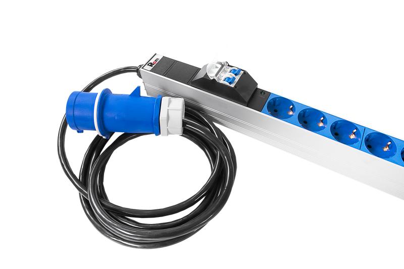 Блок розеток вертикальный Rem-32 1ф 32А 2 авт. инд. 10 S 24 C13 4 C19 1820мм вх. IEC 309 шнур 3м R-32-10S-24C13-4C19-A-I-1820-3-2P Rem 1893569