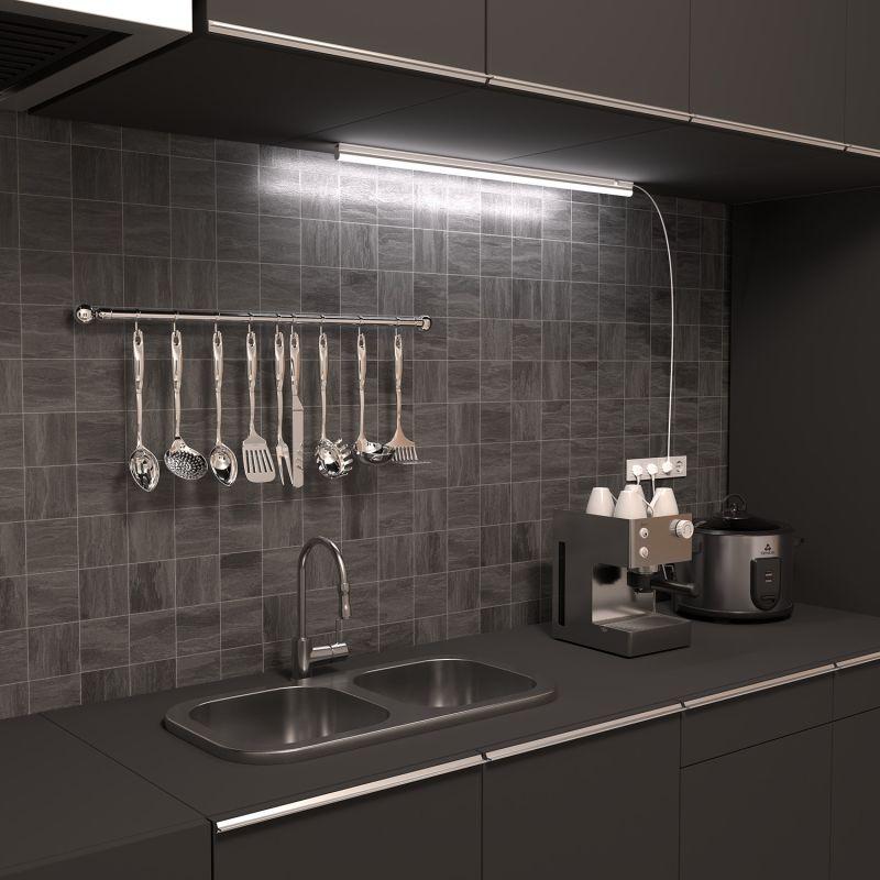 Светильник светодиодный Elementary 12Вт 6500К IP20 1000лм 200-240В 870х22х33мм ДВО линейный накладной бел. GAUSS TL006