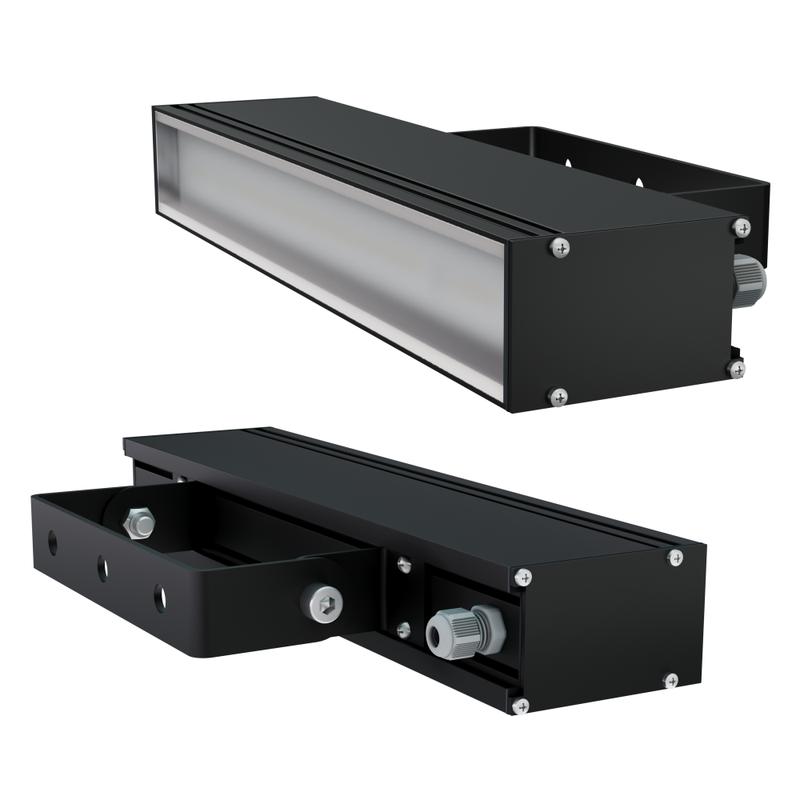 Светильник светодиодный LAD LED LINE-O-15B 15Вт 5000К IP66 230В опал рассеив. черн. ЛАДзавод LADLEDLO15B