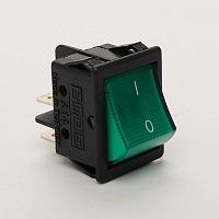 Выключатель с подсветкой зел. EMAS A14B1Y11