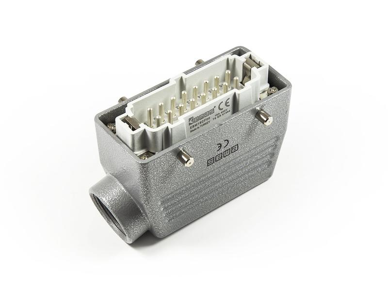 Вилка боковой ввод 16 полюсов 16А EMAS EBM16FU10