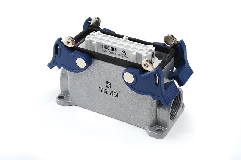 Розетка боковой ввод 16 полюсов 16А EMAS EBM16PD14