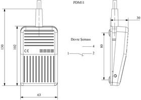 Педаль-мини пластмассовая с кабелем 1м (1ПК) EMAS PDM11