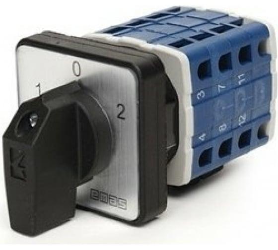 Переключатель полюсов реверсивный 3ф (1-0-2) 10А EMAS PSA010KD334S
