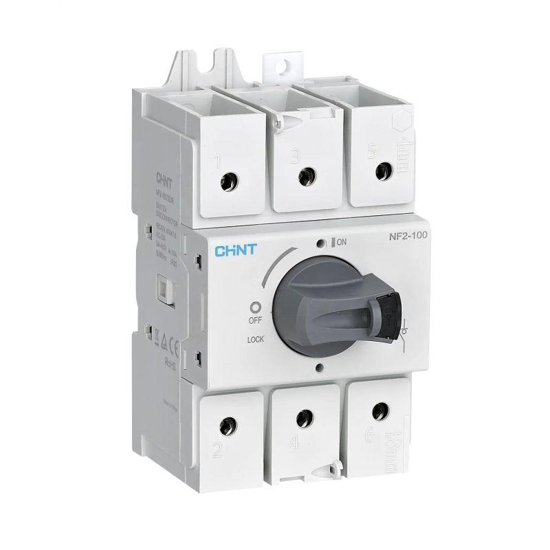 Рубильник 3п NF2-125/3DIR 3P 125А со стандарт. ручкой на DIN-рейку или монтажн. плату CHINT 324166