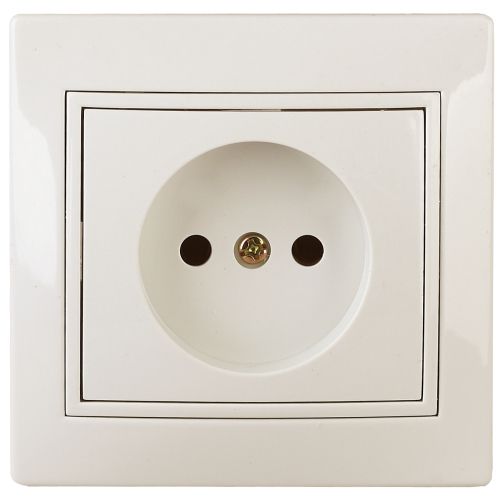 Розетка 1-м СП Plano 1-201-02 16А IP20 250В 2P сл. кость Intro Б0053861
