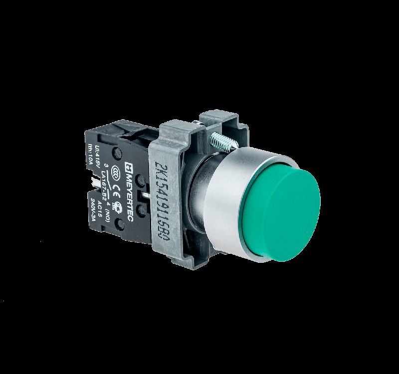 Кнопка выступающая зел. 1NO мет. MTB2-BLZ113 ОВЕН 58155