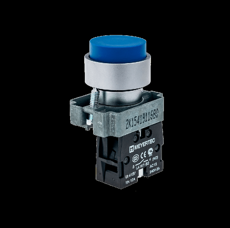 Кнопка выступающая син. 1NO мет. MTB2-BLZ116 ОВЕН 58158