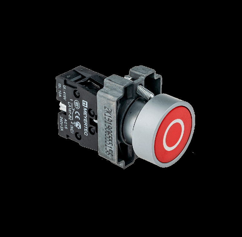 Кнопка плоская с маркировкой красн. знак "О" 1NC мет. MTB2-BAZ12432 ОВЕН 58168