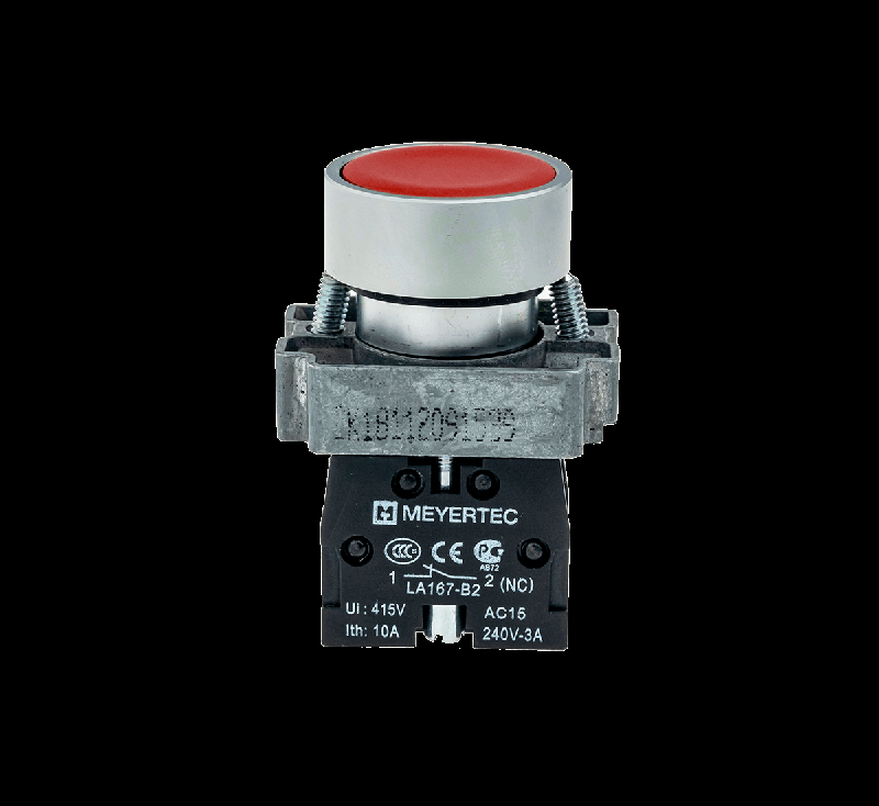 Кнопка плоская красн. 1NC метал. MTB2-BAZ124 ОВЕН 54246