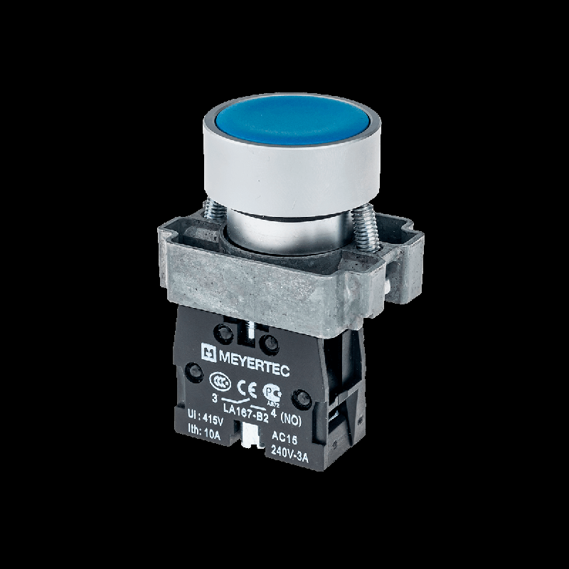 Кнопка плоская син. 1NO мет. MTB2-BAZ116 ОВЕН 58152