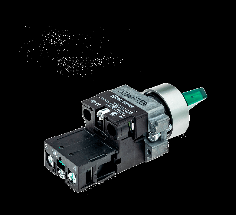 Переключатель с LED подсветкой 24В AC/DC зел. 2 полож. 1NO фикс. мет. MTB2-BK2361 ОВЕН 58209