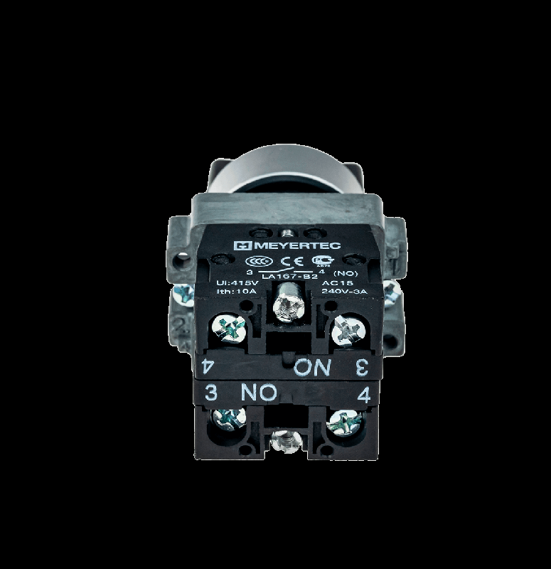 Переключатель короткая ручка черн. 3 полож. 2NO возвр.-фикс.-возвр мет. MTB2-BDZ135 ОВЕН 58187