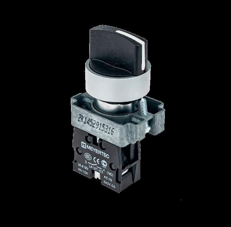 Переключатель короткая ручка черн. 2 положения 1NO с фиксацией метал. MTB2-BDZ112 ОВЕН 54254