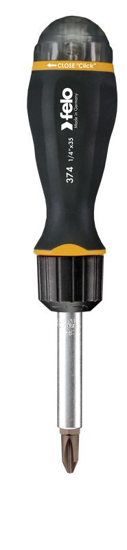 Отвертка с реверсивным механизмом с набором бит 8шт FELO 37420405