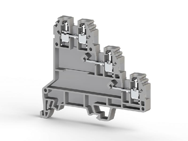 Клеммник 3-х ярусный для датчиков 2.5кв.мм сер. PUK 3S Klemsan 324409
