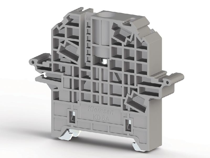 Упор на DIN-рейку MR35 высокий с возм.устан. крышки и опломбировки сер. KD 6А Klemsan 495109