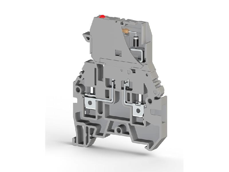 Клеммник с держ. предохр. (5х20 5х25) откид.картридж с индикацией 24В AC на DIN-рейку 4кв.мм сер. ASK 3MLD 24В AC Klemsan 355219