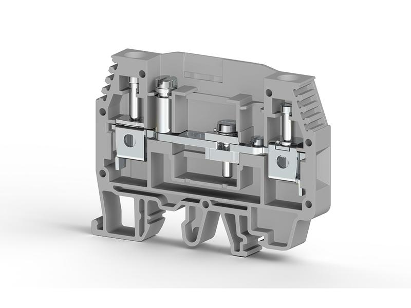 Клеммник измерительный с 1-м тест.разъемом 6кв.мм сер. WGO1 Klemsan 370591
