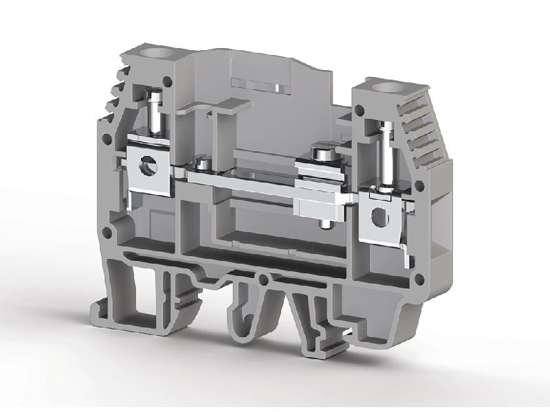 Клеммник измерительный с 1-м тест.разъемом 6кв.мм сер. WGL Klemsan 375791