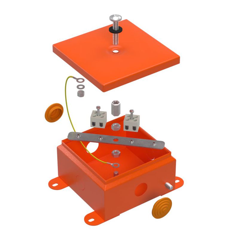 Коробка огнестойкая 110х110х65мм Е15-Е120 метал. Промрукав 70-0360-FR2.5-4